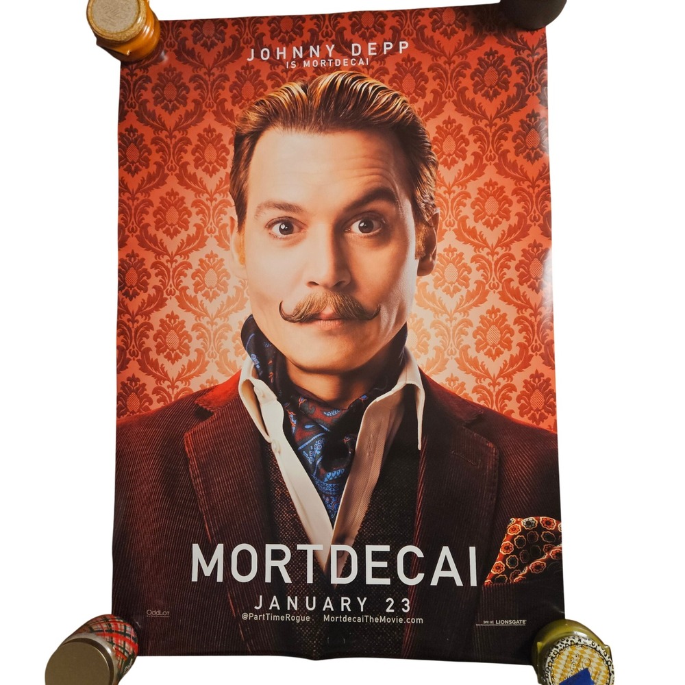Mortdecai 2015 Promo Movie Poster 27x40 Johnny Depp Gwyneth Paltrow D/S
